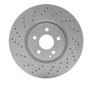 Mercedes-Benz SL400 Brake Rotor (1) - Front - R1 Concepts - Drilled GeoSPEC Coated - `13-`20